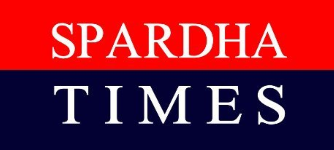 SPARDHA TIMES logo: SPARDHA in white on red atop, TIMES in white on navy blue below