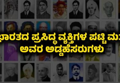 ಭಾರತದ ಪ್ರಸಿದ್ಧ ವ್ಯಕ್ತಿಗಳ ಪಟ್ಟಿ ಮತ್ತು ಅವರ ಅಡ್ಡಹೆಸರುಗಳು (Nicknames)