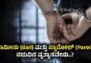 difference between Bail and Parole