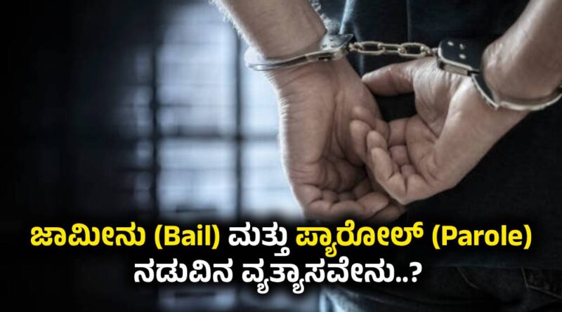 difference between Bail and Parole